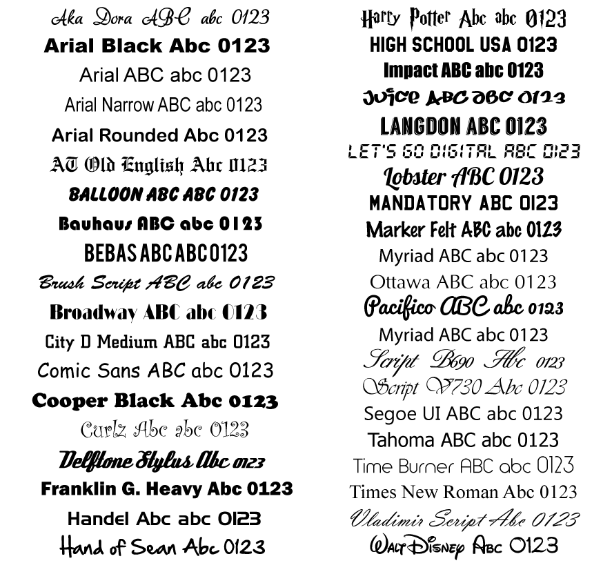 fonts collection